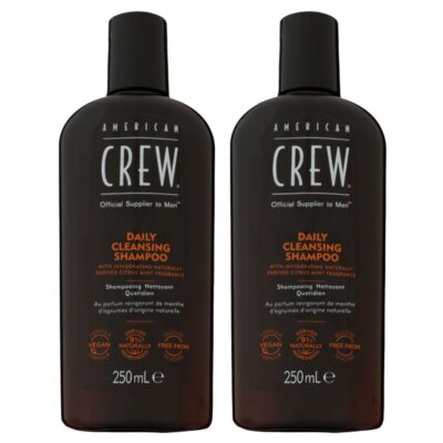 American Crew Daily Cleansing Shampoo 2 x 250 ml Reinigungsshampoo Set