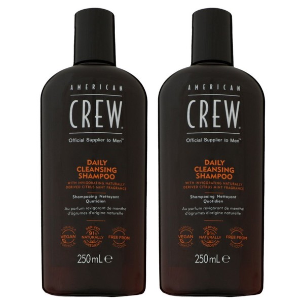 American Crew Daily Cleansing Shampoo 2 X 250 Ml Reinigungsshampoo Set-image