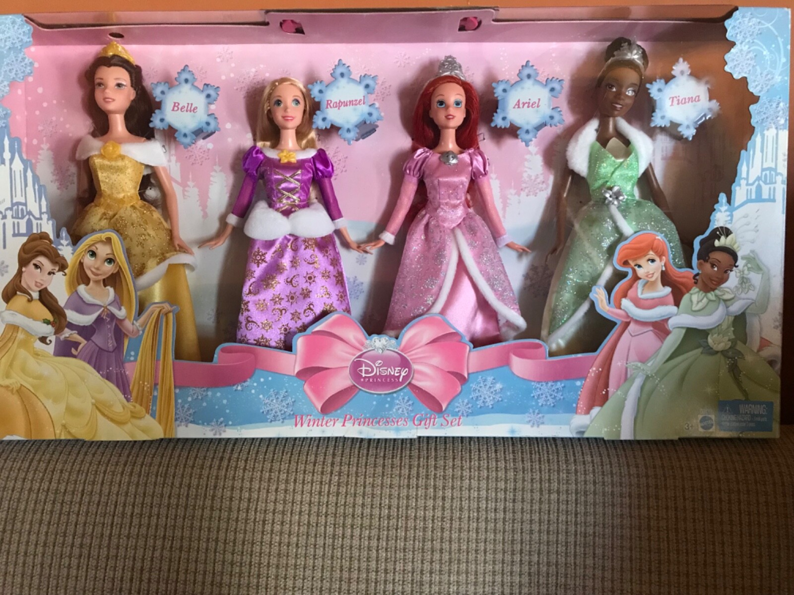 Barbie Disney Princess - Winter Gift Set Of 4 - Tiana, Belle