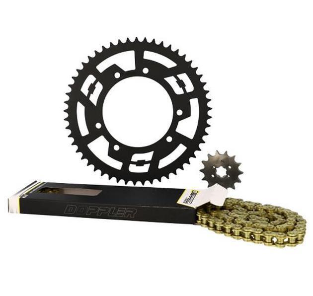 Kit chaîne en acier Doppler d105 de qualité d'origine pour Gilera SMT et Derbi Senda 14x53