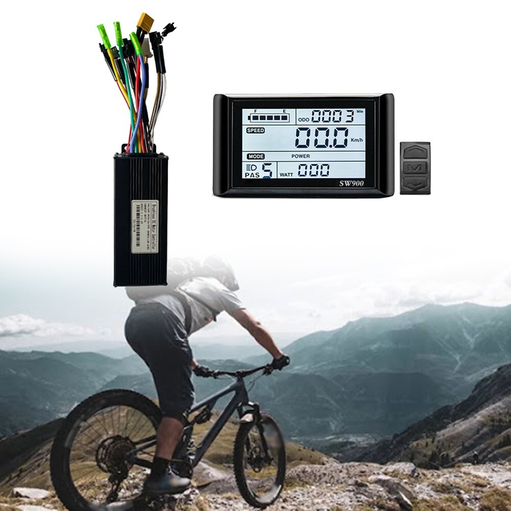 36-48V,30A 1000W Sine Wave Controller+SW900 Display For E-bike Electric Scooter