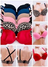 6 EXTREME DOUBLE PUSH UP, Add 2 Cup Sizes Push Up Bra Padded FREE RETURNS 68356A
