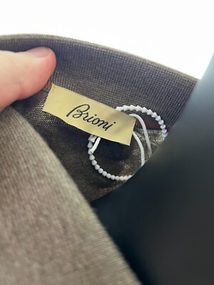 Tシャツ・カットソー Brioni Brioni Long Sleeves Zip Polo (UMS10L OZK82 4700) BRIONI Long Sleeve Zip Polo Size 52 / L (100% Authentic