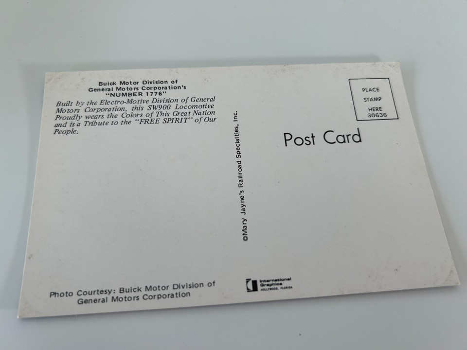 Buick Motor Division General Motor's Corporation Number 1776 Train ...