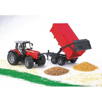 Massey Ferguson 7480 Tractor with Dump Trailer Toy 1:16