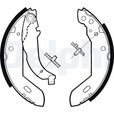 DELPHI LS1329 Bremsbackensatz für CITROËN,PEUGEOT