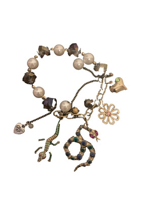 Betsy Johnson Bracelet Elastic Snake Lizard
