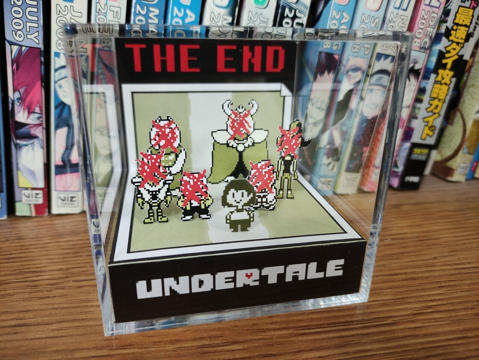 Undertale Frisk Sans Battle Handmade Diorama - Retro Gaming Cube