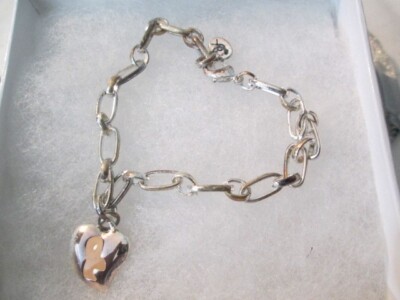 SILVER BREAST CANCER AWARENESS PINK RIBBON BRACELET W/ORGANZA GIFT