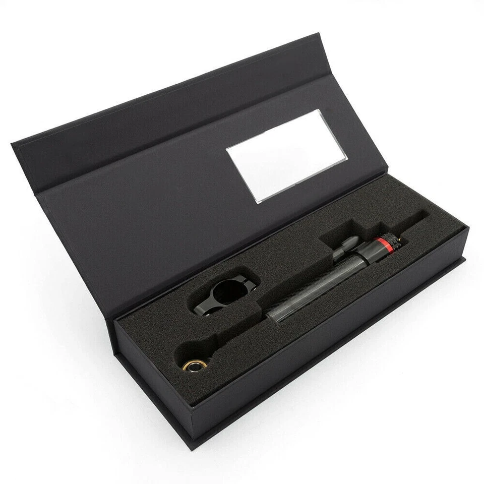 For Suzuki Kawasaki Yamaha 9.8 Inch Carbon Fiber Steering Damper Stabilizer - Image 3 of 4