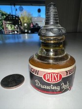 Vintage POST  Drawing Ink Bottle Frederick Post Chicago. Empty.