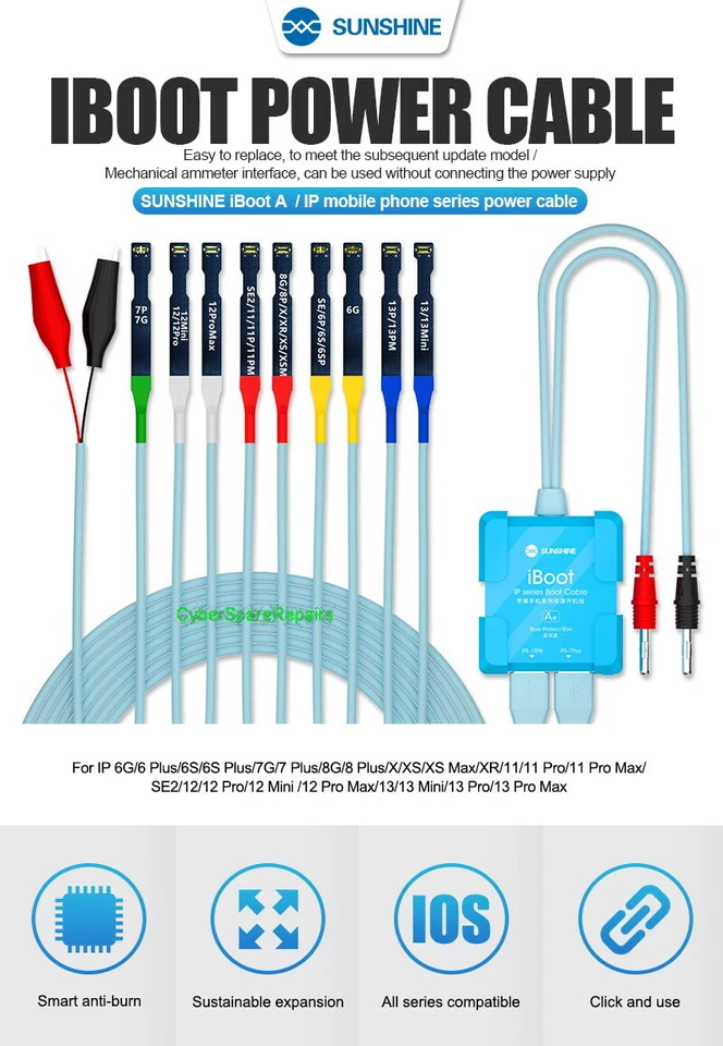Repairs Boot TestLine Cable Bench Power Supply DC iPhone 6-16 & Android PCB UK - Image 3 of 4