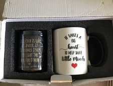 3 In 1 Teacher Gift Set- Mug-Soy Candle-Key Chain&rdquo;It Takes A Big Heart&rdquo;