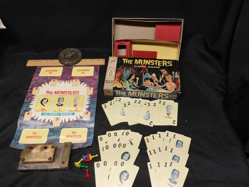 Vintage 1964 The Munsters Card Game Missing Three Pieces  Milton Bradley MB