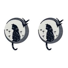 Witchy Cat patch 1PC 2PCS 3PCS Iron On Sew On Embroidered Jeans Cute Patches