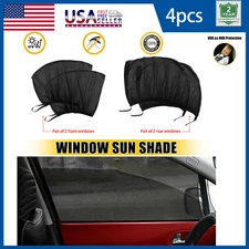 4PCS Universal Car Side Window Sunshade Sun Shade Cover Visor Mesh Screen Shield
