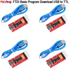 4x FTDI Basic Program Download 6P 5V 3.3V USB to TTL FT232 Adapter Module Cable
