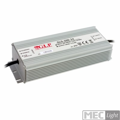 LED Trafo Netzteil mit PFC 24V 200W 8,33A wasserfest GLP (GLG-200-24) IP67