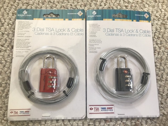 eagle creek 3 dial tsa lock and cable