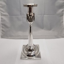 D144# antiker Biedermeier Leuchter Silber 12 Lot h: 29,5 cm Leipzig um 1800-20