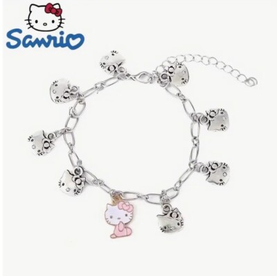 Sanrio Silver Hello Kitty Charm Adjustable Bracelet