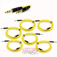6X 3.5MM AUX MALE AUDIO EXTENSION CABLE CORD YELLOW FOR GALAXY S4 NOTE 2 3 NEXUS