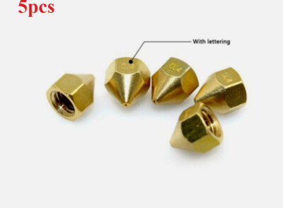 5pcs Nozzle Fit for TierTime UP 3D printer accessories with 1.75/0.4mm Copper