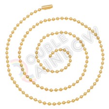 3mm Men Women Stainless Steel Necklace Bead Ball 18-30"Chain 14k Gold Plated C21