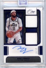 2021-22 Panini One And One Dual Relic Auto Purple #DJ-MCL Mike Conley #10/35