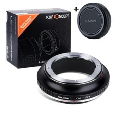 K F Concept OM-GFX lens adapter for Olympus OM lens to Fuji GFX with GFX cap