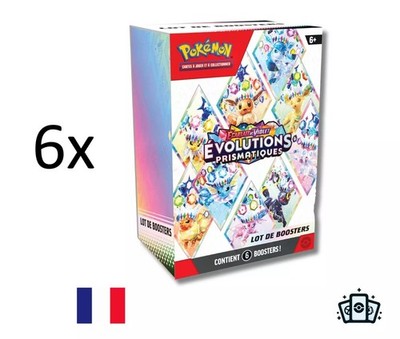 6x Pokemon Prismatische Evolutions Booster Set Bundle Neu Sealed EV8.5