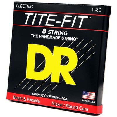 Saiten E-Gitarre DR Strings Tite-Fit TF8-11 8-String Extra Heavy .011-080 Gitarr