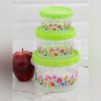 Natural Life Storage Containers, Set of 3 - Mushroom, NWT