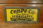Vintage Cen-Pe-Co Super Refined Lubricants Graphics Tin Metal Advertising Sign