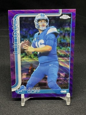 2025 Topps Chrome - Jared Goff #102 Purple Lava Refractor /75