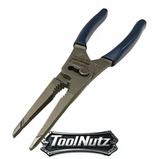 Snap-on Tools NEW LN47ACFMB POWER BLUE Soft Grip Long Nose Slip Joint Pliers USA