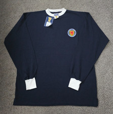 BNWT Scotland Score Draw 1967 Long Sleeve Official Retro Navy Home Shirt - XL