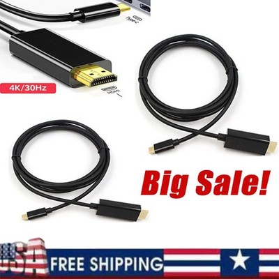 USB C to 4K HDMI Cable Video Converter Adapter 6Ft Type C to HDMI 4K Cord Lot