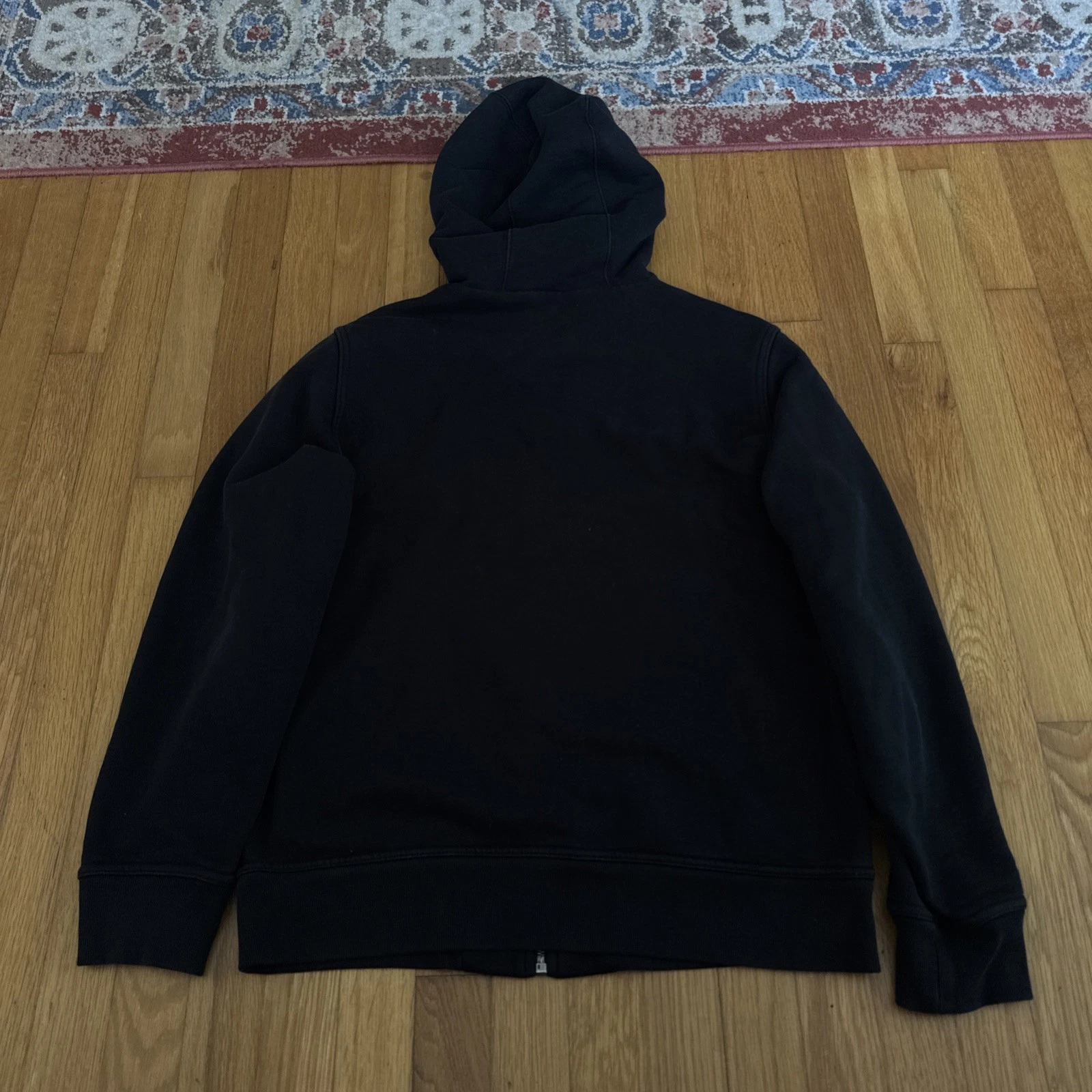 Burberry Felpa con Cappuccio Full Zip Nera Uomo Large