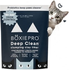 Boxie Probiotic Clumping Cat Litter 40 Day Odor Control Dust Free 16 lb