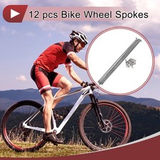 12 Set 14G Bicycle Spokes 229mm Bike Wheel Spokes 304 Stainless Steel