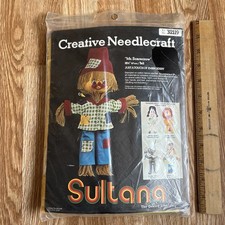 VTG Sultana 32119 Mr. Scarecrow Doll Needlecraft Kit, Bucilla 2375, Wizard of Oz