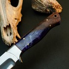 9.3" D2 Steel Hunting Knife Full Tang Resin Handle Fixed Blade Leather Sheath — photo 9