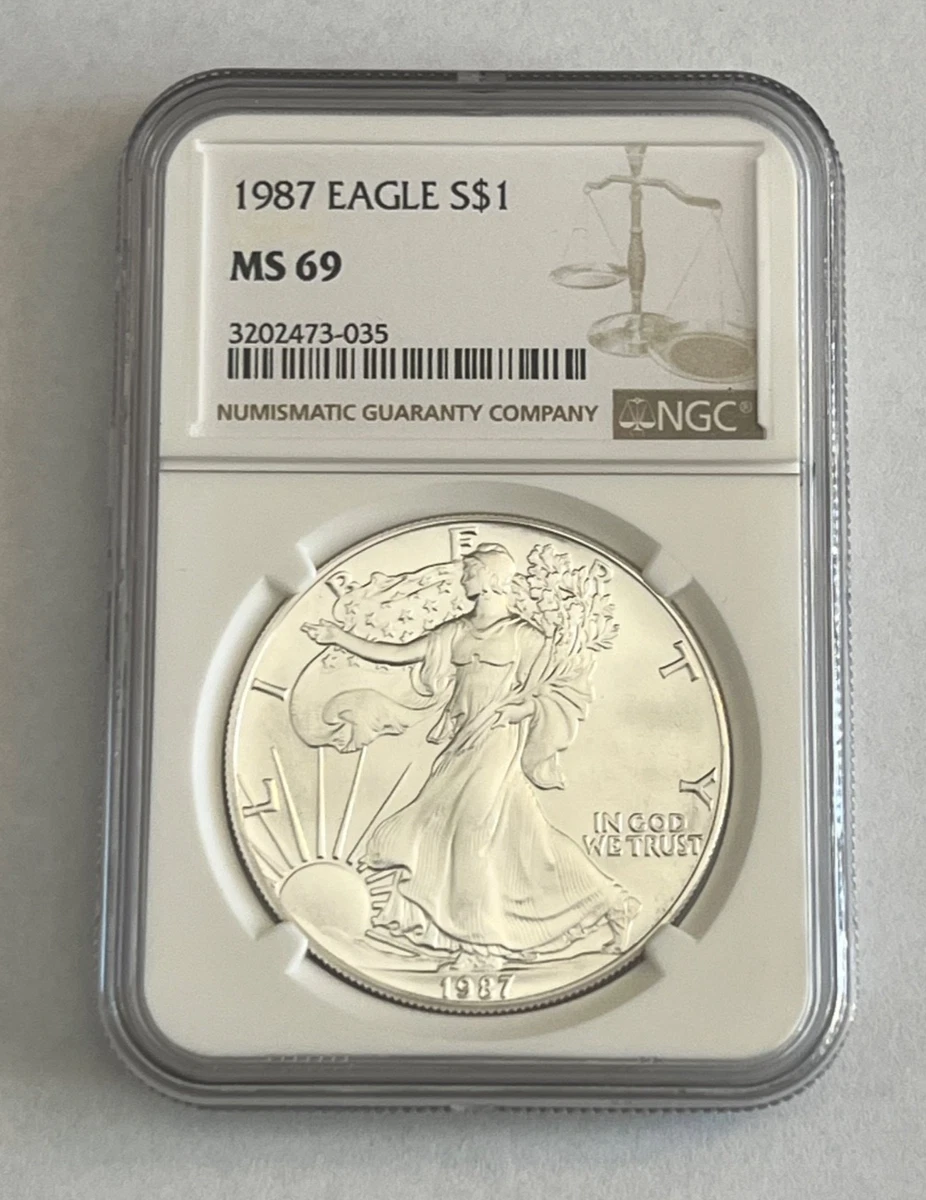 1987 MS 69 Graded American Eagle Silver Bullion Coins for sale | eBay