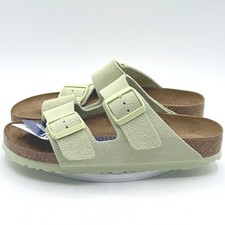 Birkenstock Arizona 40 / W9 Narrow Soft Footbed Sandals Faded Green Suede - NEW