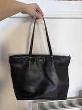 FURLA Musa Black Leather Tote Bag – Large Shoulder Bag Shopper – Made in Italy