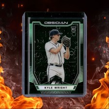 2019 Panini Obsidian Baseball Kyle Wright Green Rookie 4/5 #17