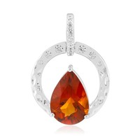 Cavill Madeira Citrin AnhäNger 2,28Ct Tropfen Sterlingsilber Rhodiniert Zirkon