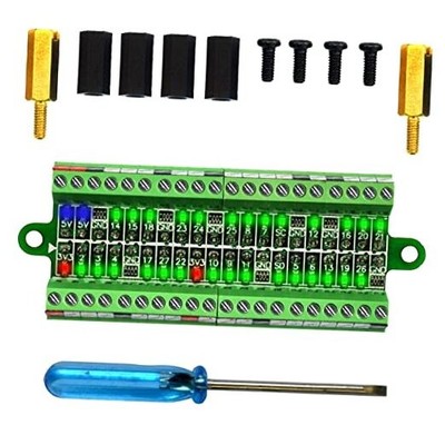 Ultra-Small RPi GPIO Status LED & Terminal Block Breakout Board Module for 