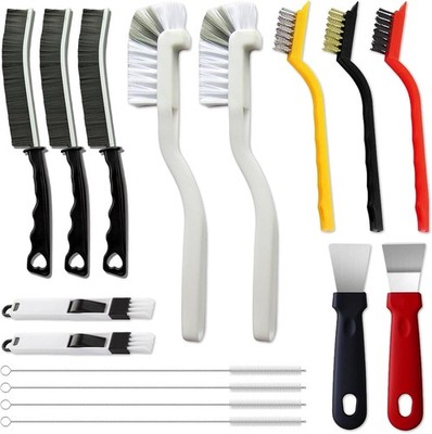 ''16Pcs Crevice Cleaning Brush Set, Hard Bristle Scrub Brushes Tools for 16 Pcs